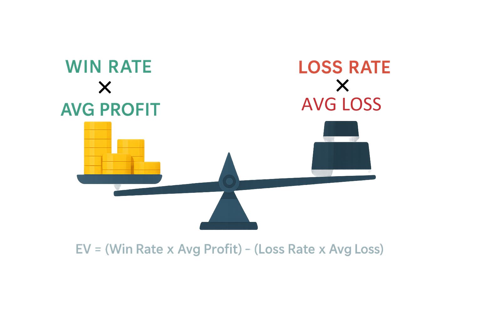 Expected Value Components - Trading Risk Management Infographic