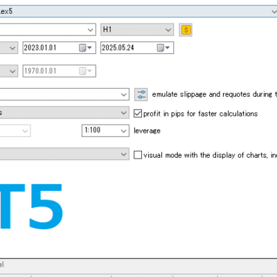 MT5 Strategy Tester Screen